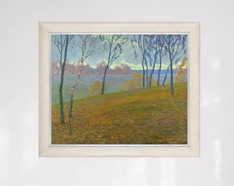 VINTAGE ORIGINAL PAINTING, oil painting, ukrainian painting, modern painting, impressionism, landscape, Autumn day, artist V. Savenets