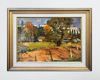 Original painting, ukrainian painting, vintage, wall art, impressionism, landscape, Autumn day, artist M. Andriychuk