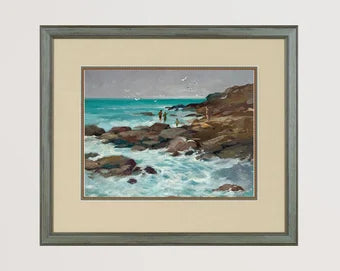 ORIGINAL PAINTING, modern painting, oil painting, impressionism, landscape, seascape, On the seashore, artist Y. Suprunchuk