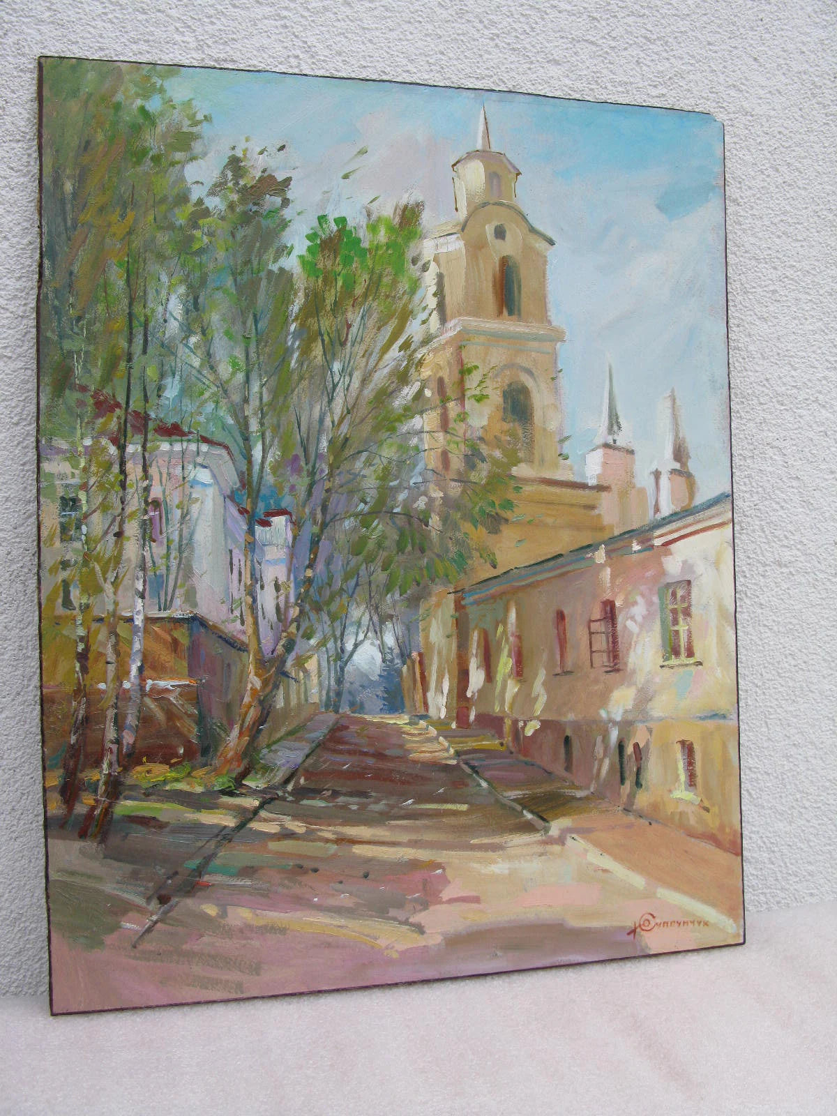 ORIGINAL PAINTING, modern painting, oil painting, impressionism, landscape, cityscape, City streets, artist Y. Suprunchuk