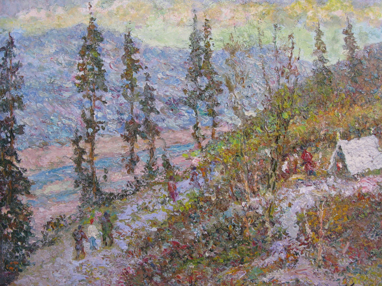 ORIGINAL PAINTING, oil painting, vintage realism, modern painting, impressionism, rural landscape, Mountains, artist V. Kirilkov