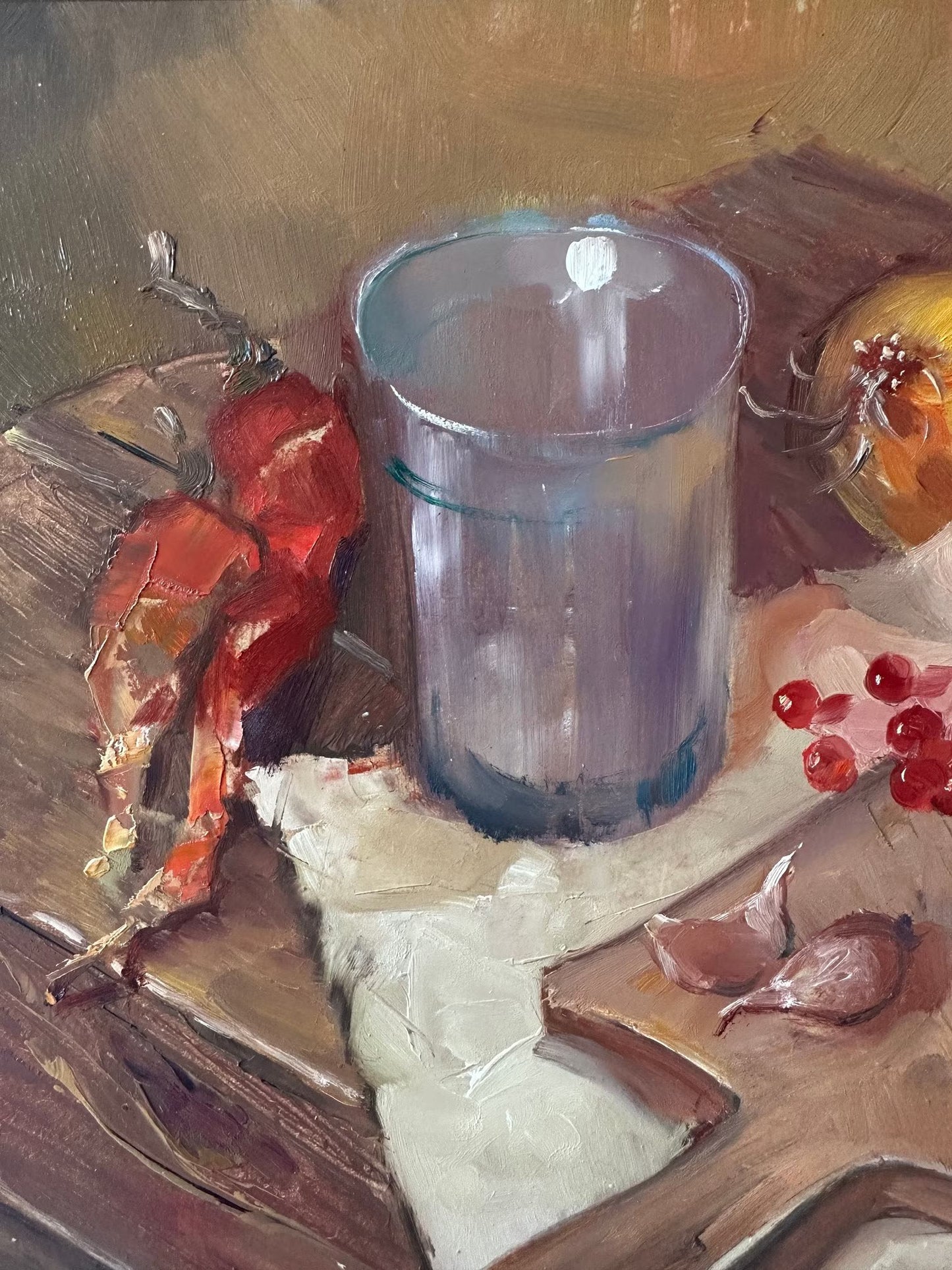 Original painting, gift for her, handmade painting, wall painting, still life, Dinner on the table, artist Y. Suprunchuk