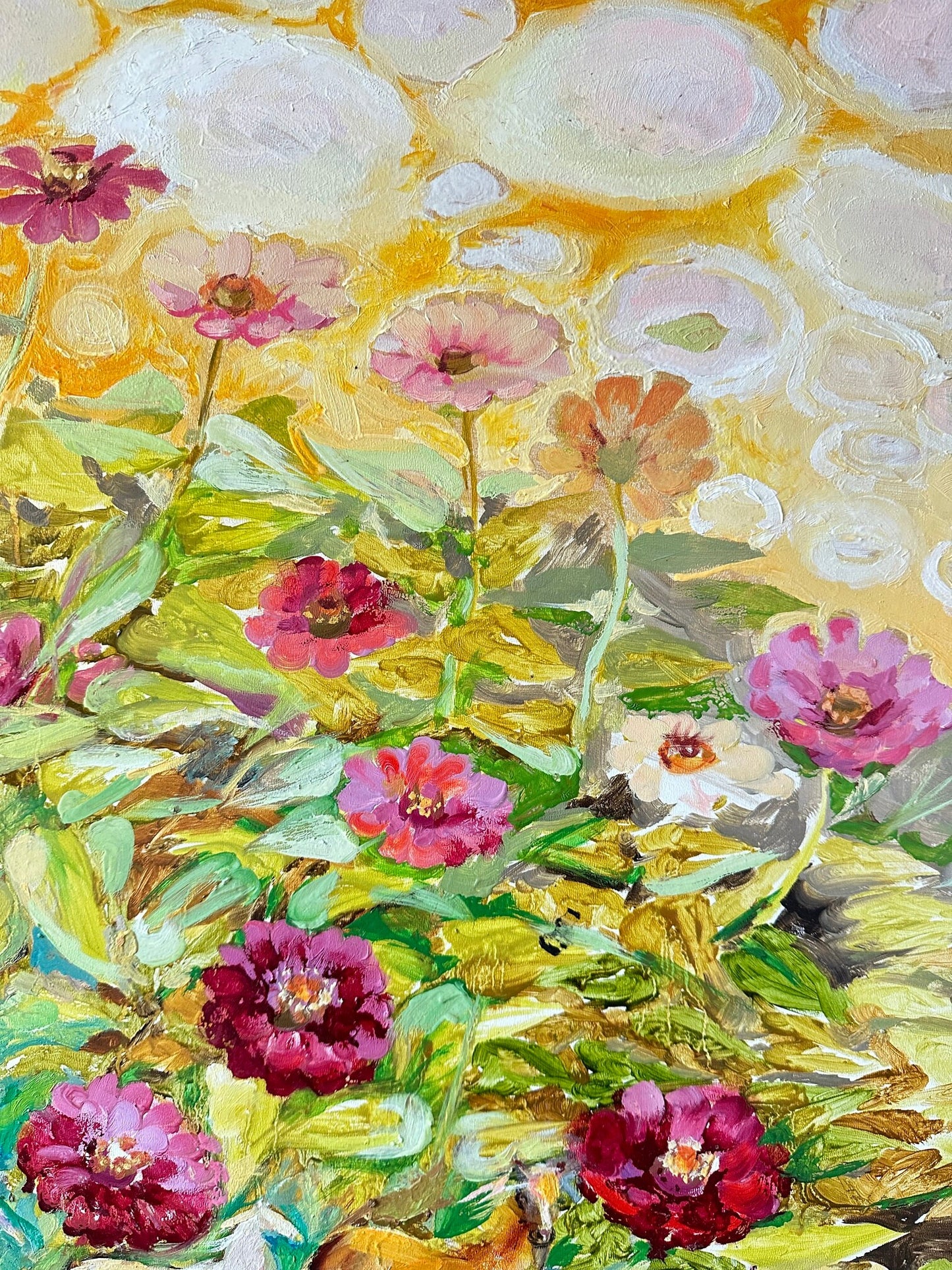 Original painting, gift, ukrainian painting, wall painting, animals, flower painting, landscape, flower dream, artist N. Chernyakhovskaya