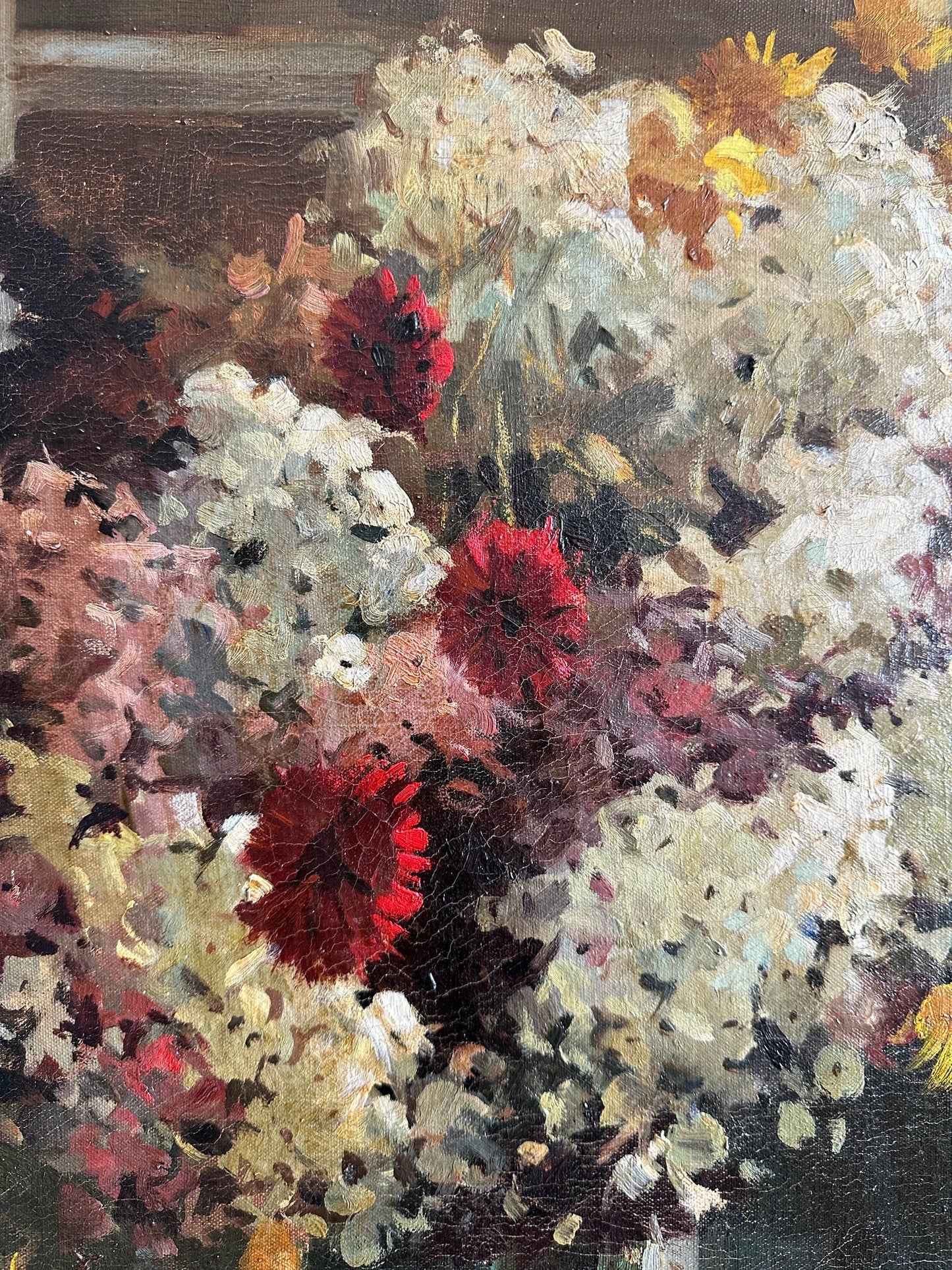 VINTAGE ORIGINAL PAINTING, oil painting, vintage realism, modern painting, impressionism, still life, Summer flowers