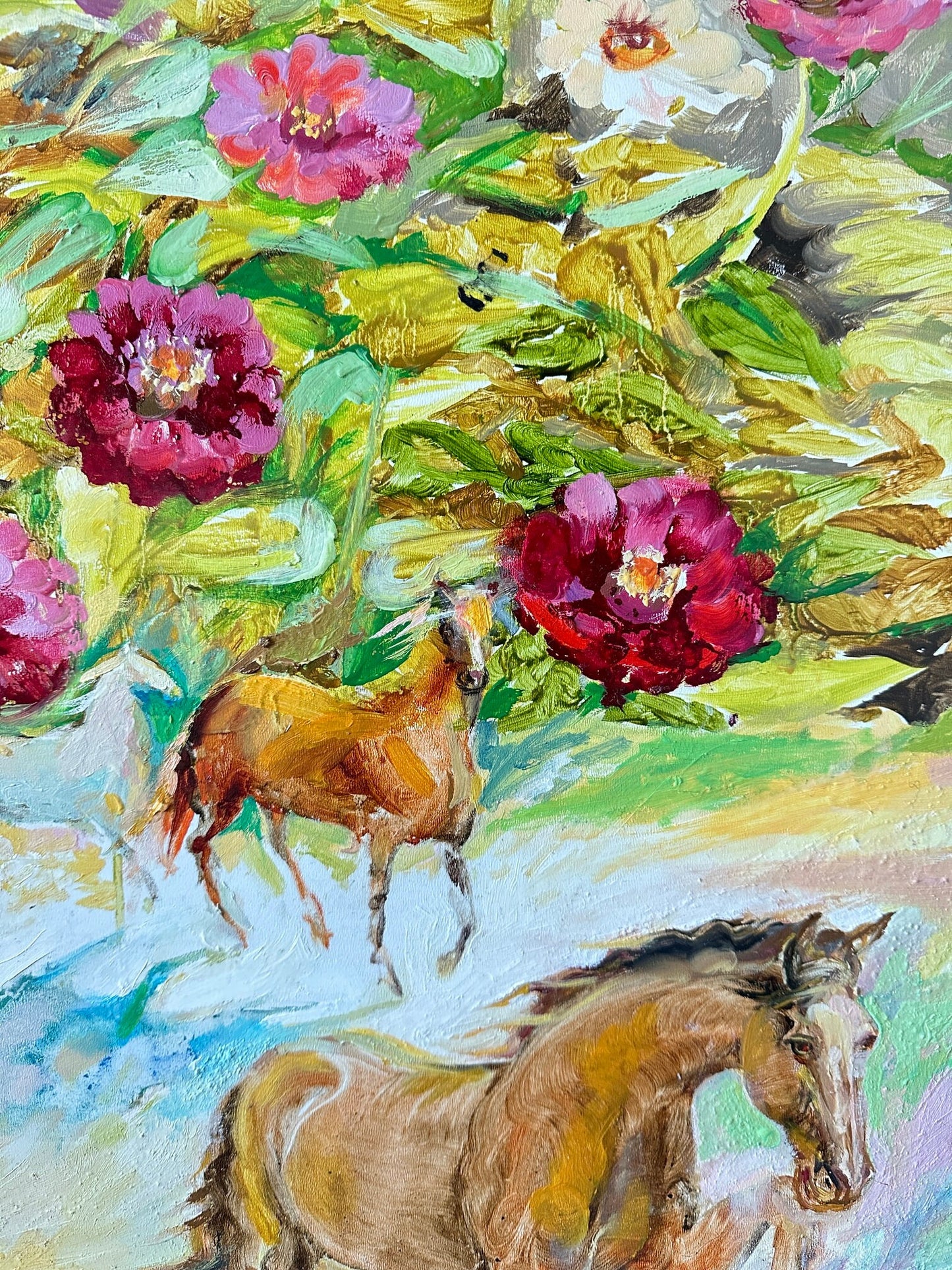 Original painting, gift, ukrainian painting, wall painting, animals, flower painting, landscape, flower dream, artist N. Chernyakhovskaya