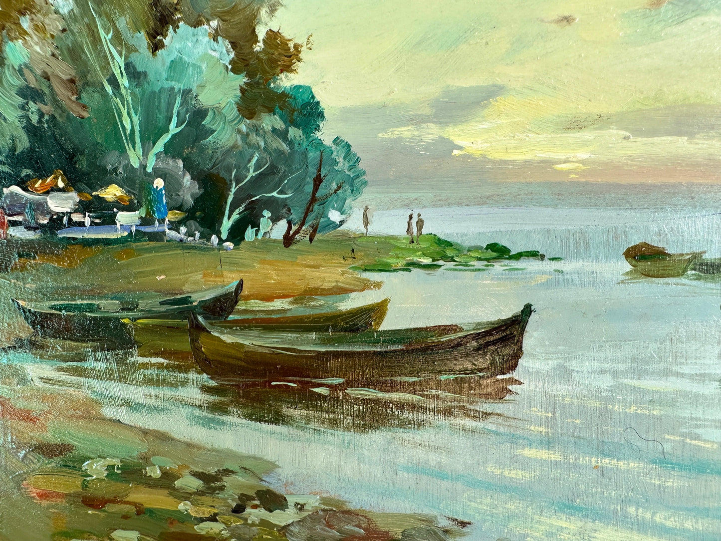 ORIGINAL PAINTING, modern painting, oil painting, impressionism, landscape, seascape, Seashore, Evening,  artist Y. Suprunchuk