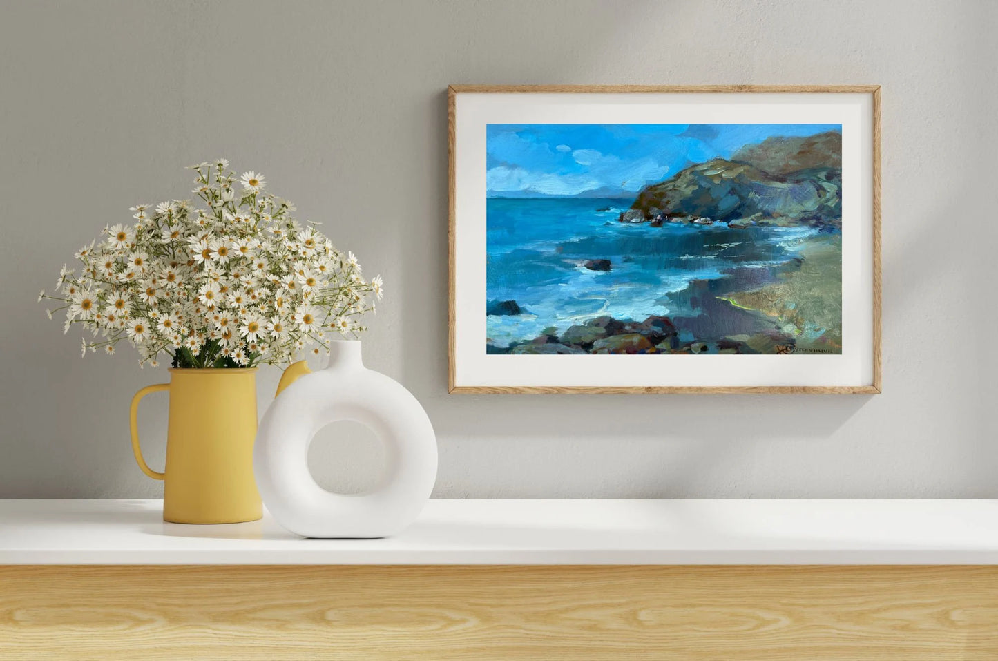 ORIGINAL PAINTING, modern painting, oil painting, impressionism, landscape, seascape, On the seashore,  artist Y. Suprunchuk