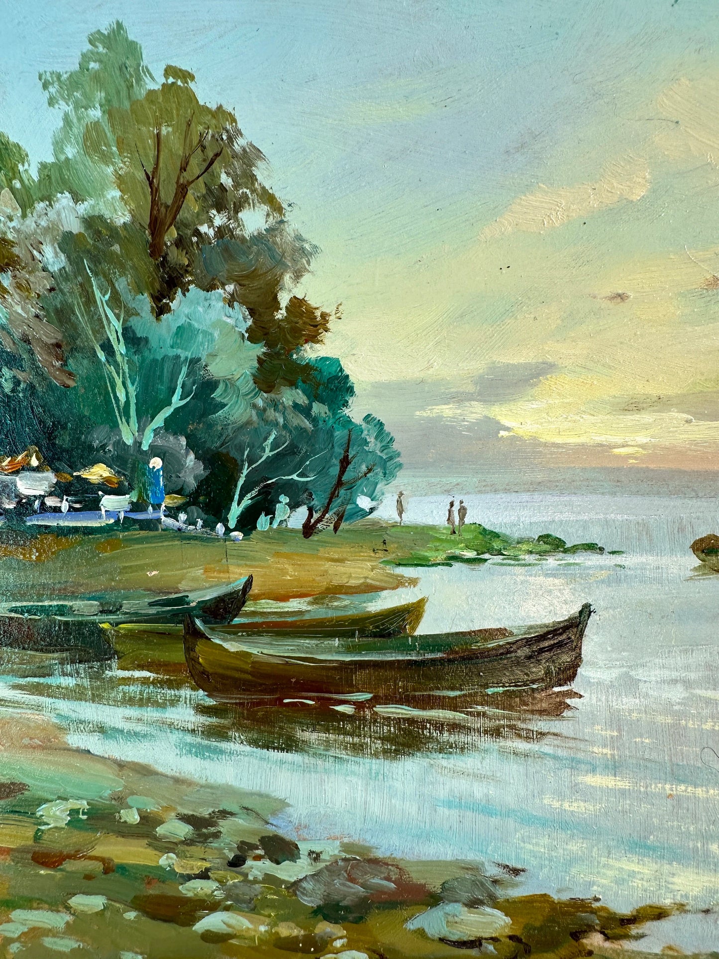 ORIGINAL PAINTING, modern painting, oil painting, impressionism, landscape, seascape, Seashore, Evening,  artist Y. Suprunchuk