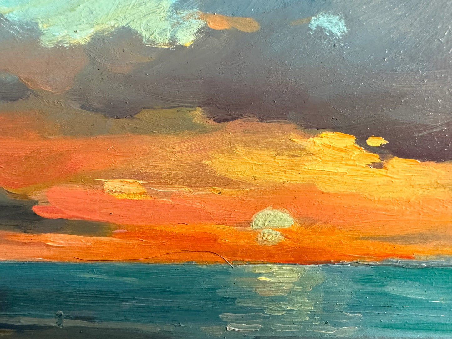 ORIGINAL PAINTING, modern painting, oil painting, impressionism, landscape, seascape, Sunset, artist Y. Suprunchuk