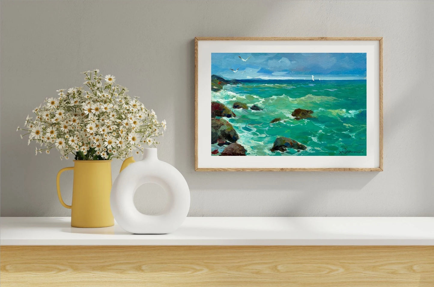 ORIGINAL PAINTING, modern painting, oil painting, impressionism, landscape, seascape, Seashore, artist Yu. Suprunchuk