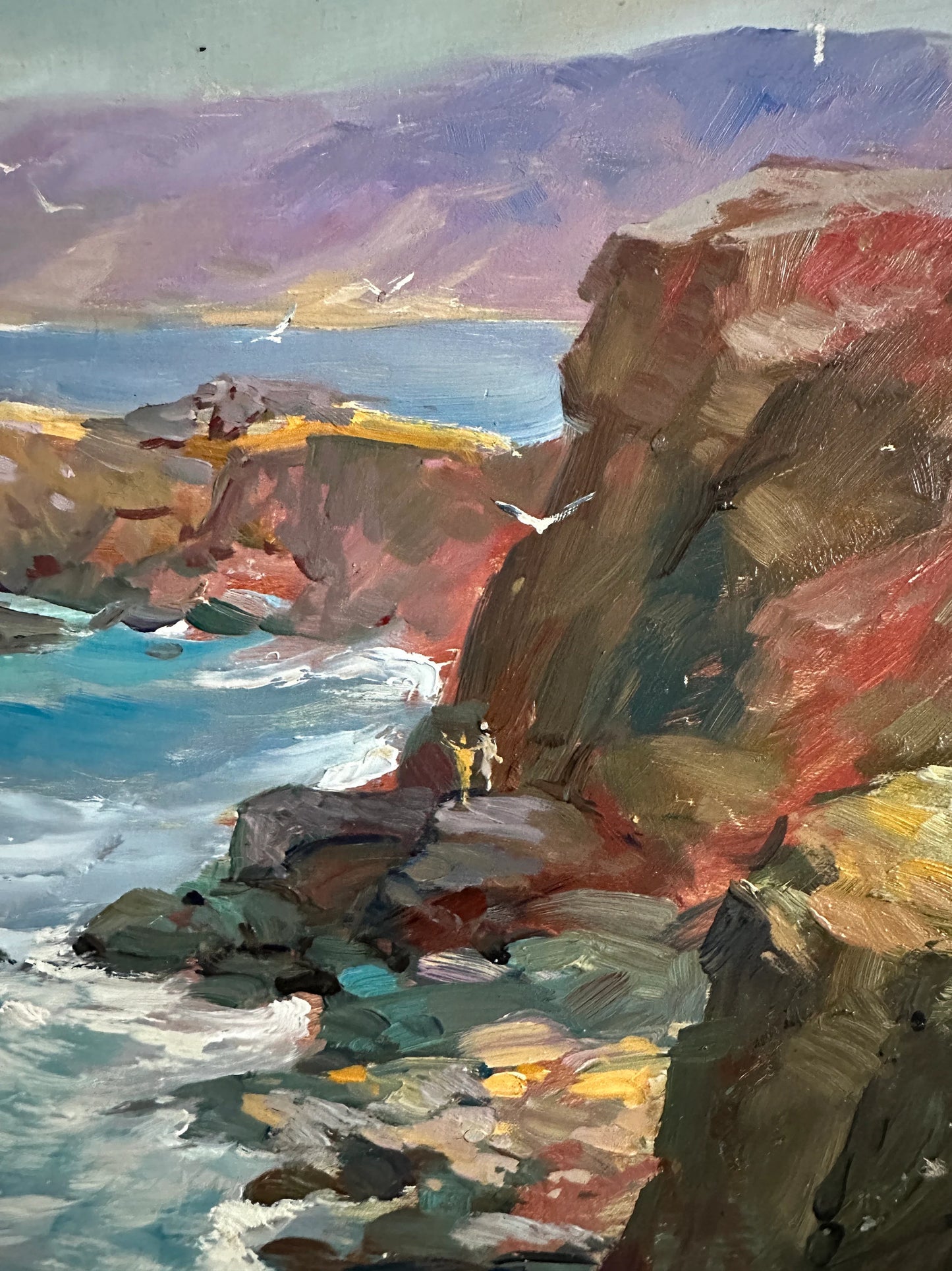 ORIGINAL PAINTING, modern painting, oil painting, impressionism, landscape, seascape, Rocky shore, artist Y. Suprunchuk