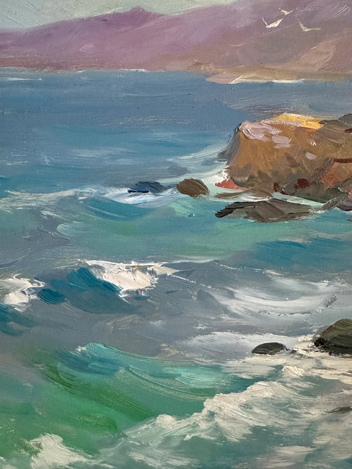 ORIGINAL PAINTING, modern painting, oil painting, impressionism, landscape, seascape, Rocky shore, artist Y. Suprunchuk