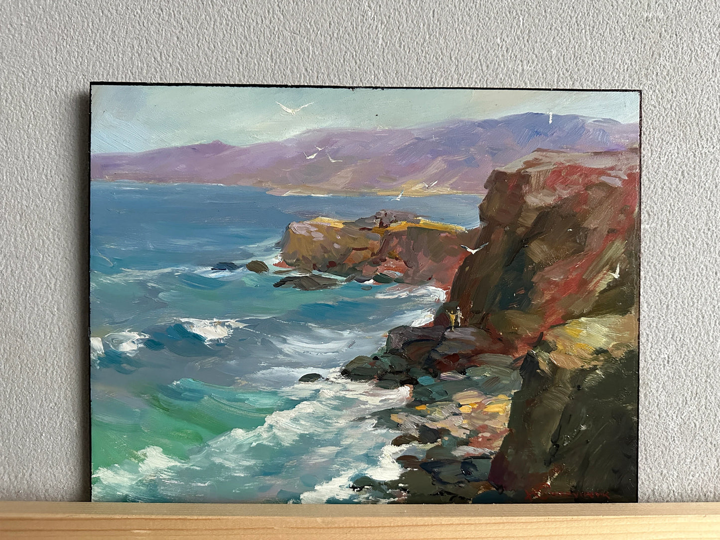 ORIGINAL PAINTING, modern painting, oil painting, impressionism, landscape, seascape, Rocky shore, artist Y. Suprunchuk