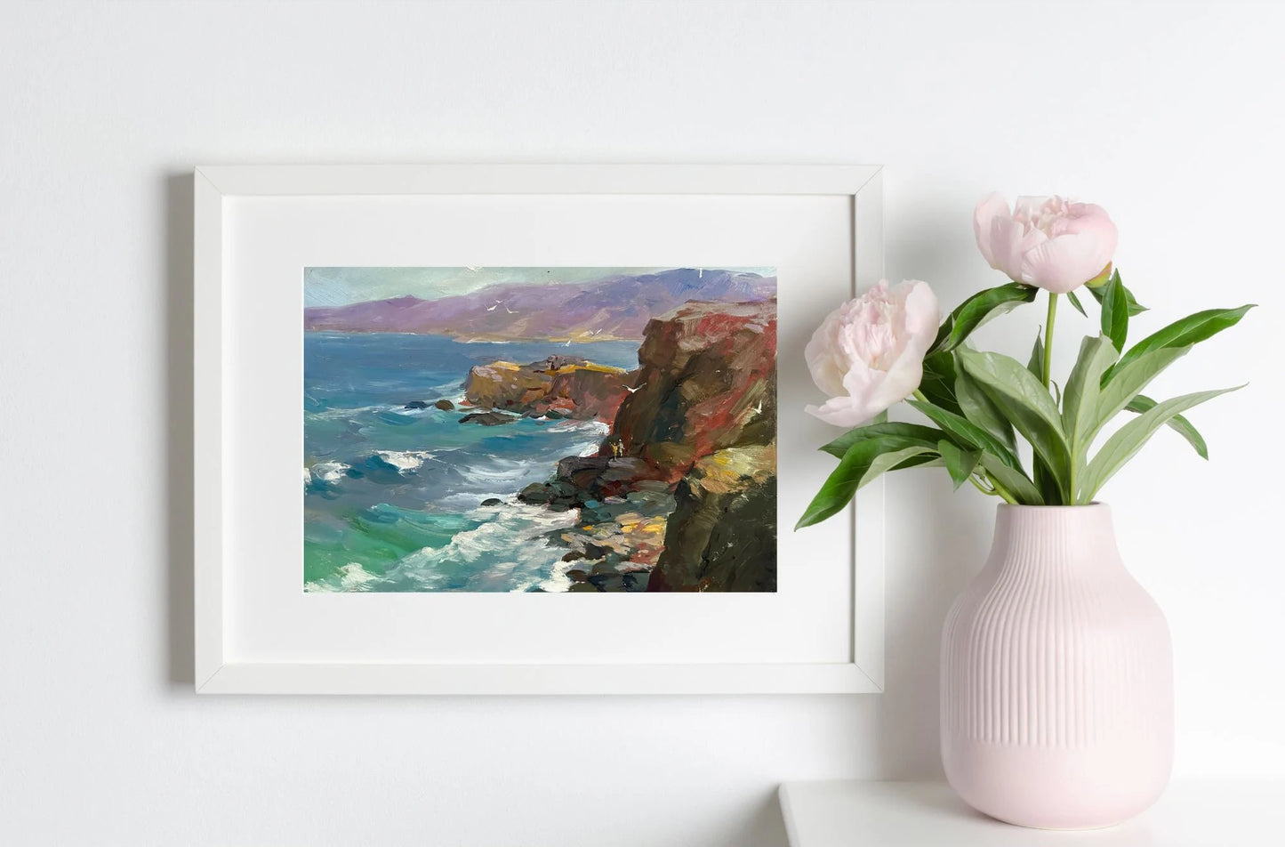 ORIGINAL PAINTING, modern painting, oil painting, impressionism, landscape, seascape, Rocky shore, artist Y. Suprunchuk