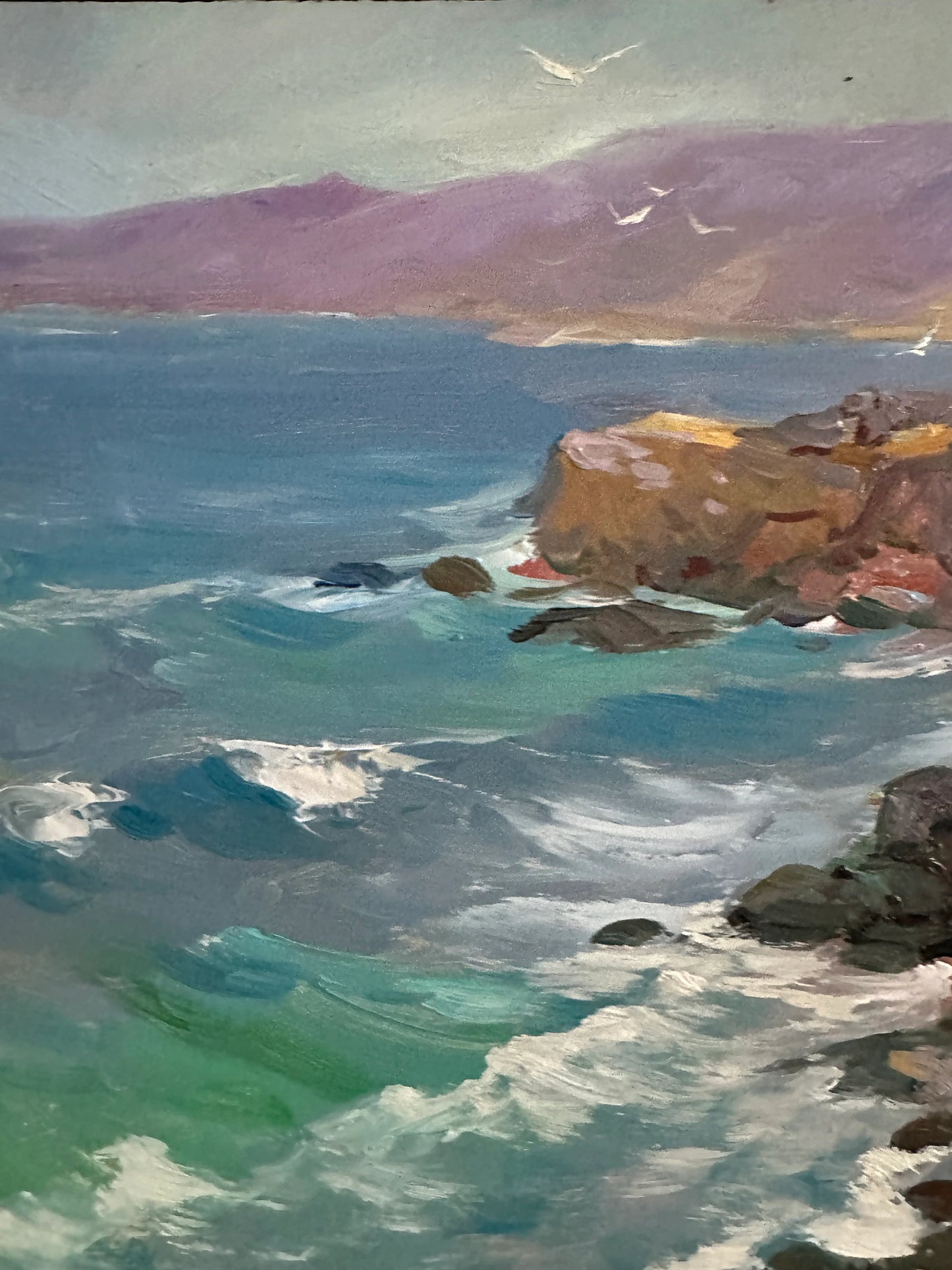 ORIGINAL PAINTING, modern painting, oil painting, impressionism, landscape, seascape, Rocky shore, artist Y. Suprunchuk