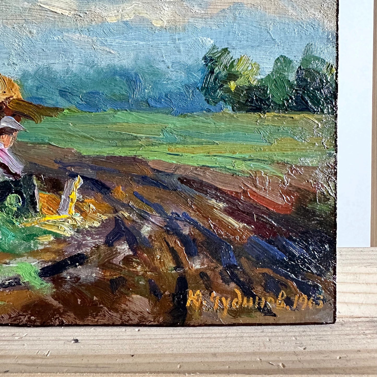 Original painting, ukrainian painting, wall art, impressionism, landscape, rural landscape, En plein air, artist Yu. Chudinov