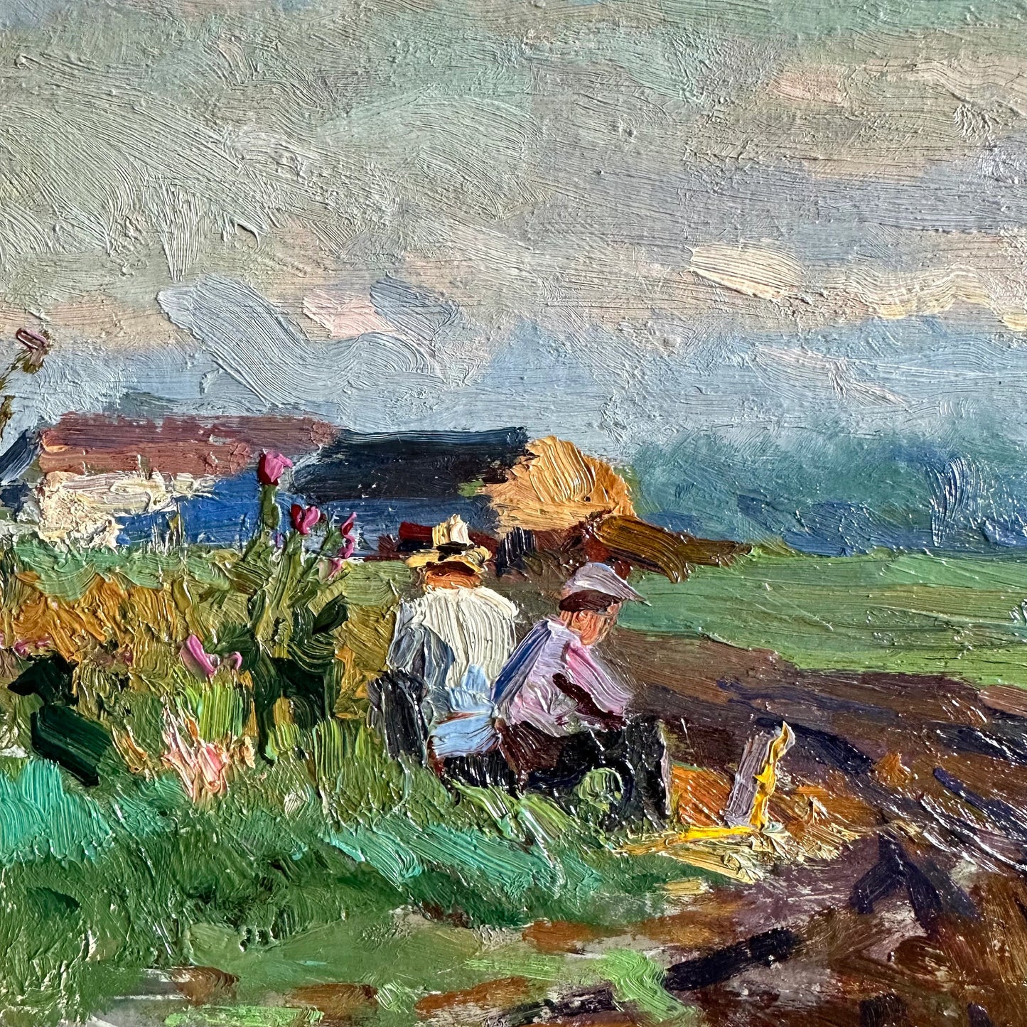 Original painting, ukrainian painting, wall art, impressionism, landscape, rural landscape, En plein air, artist Yu. Chudinov